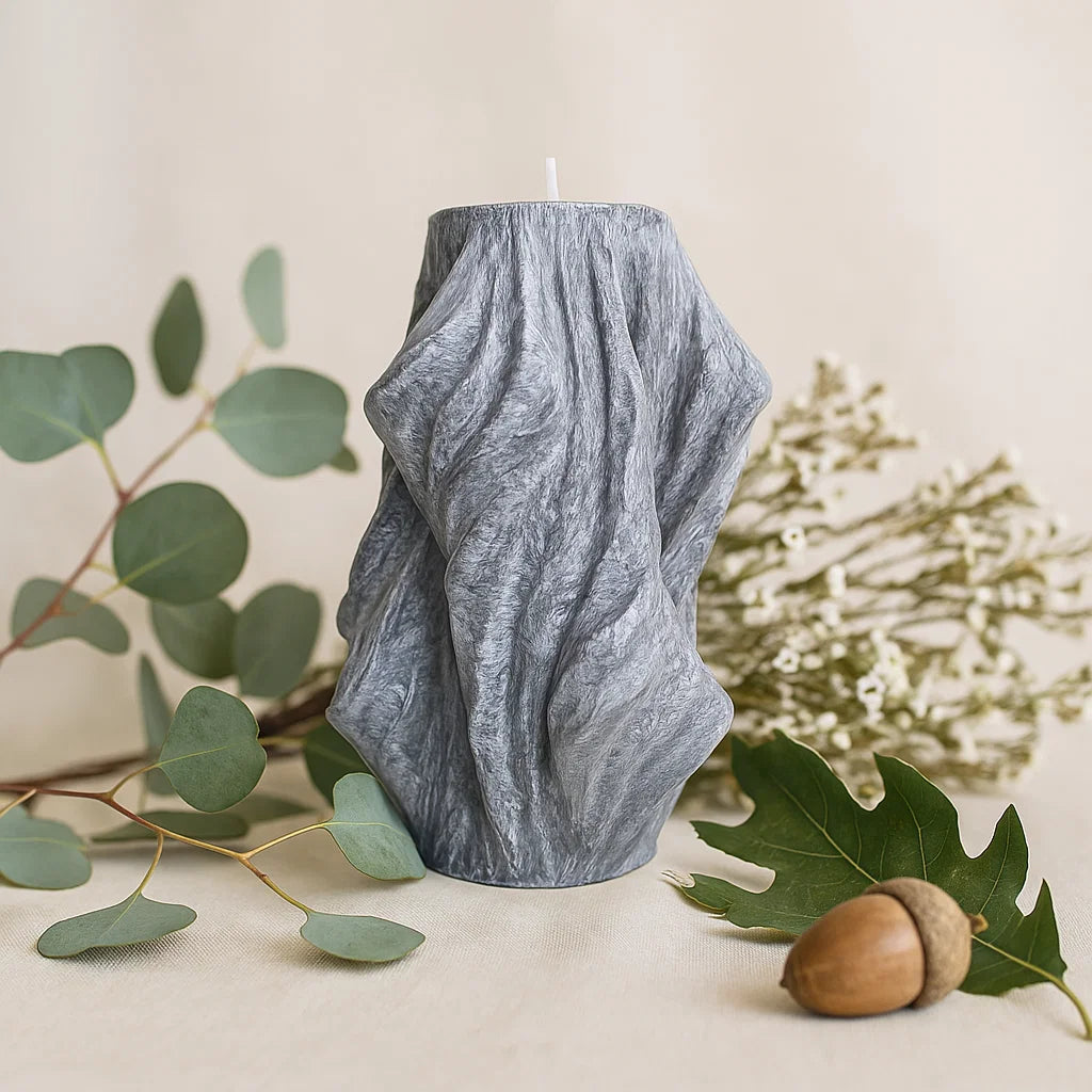 Veil Candle, Wet Stone, Eucalyptus (Small)