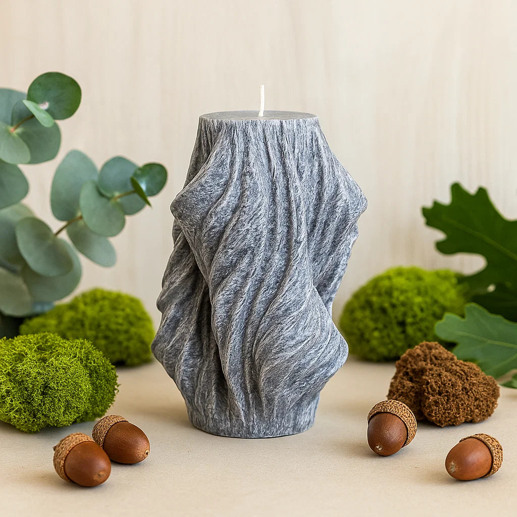 Veil Candle, Wet Stone, Eucalyptus (Large)
