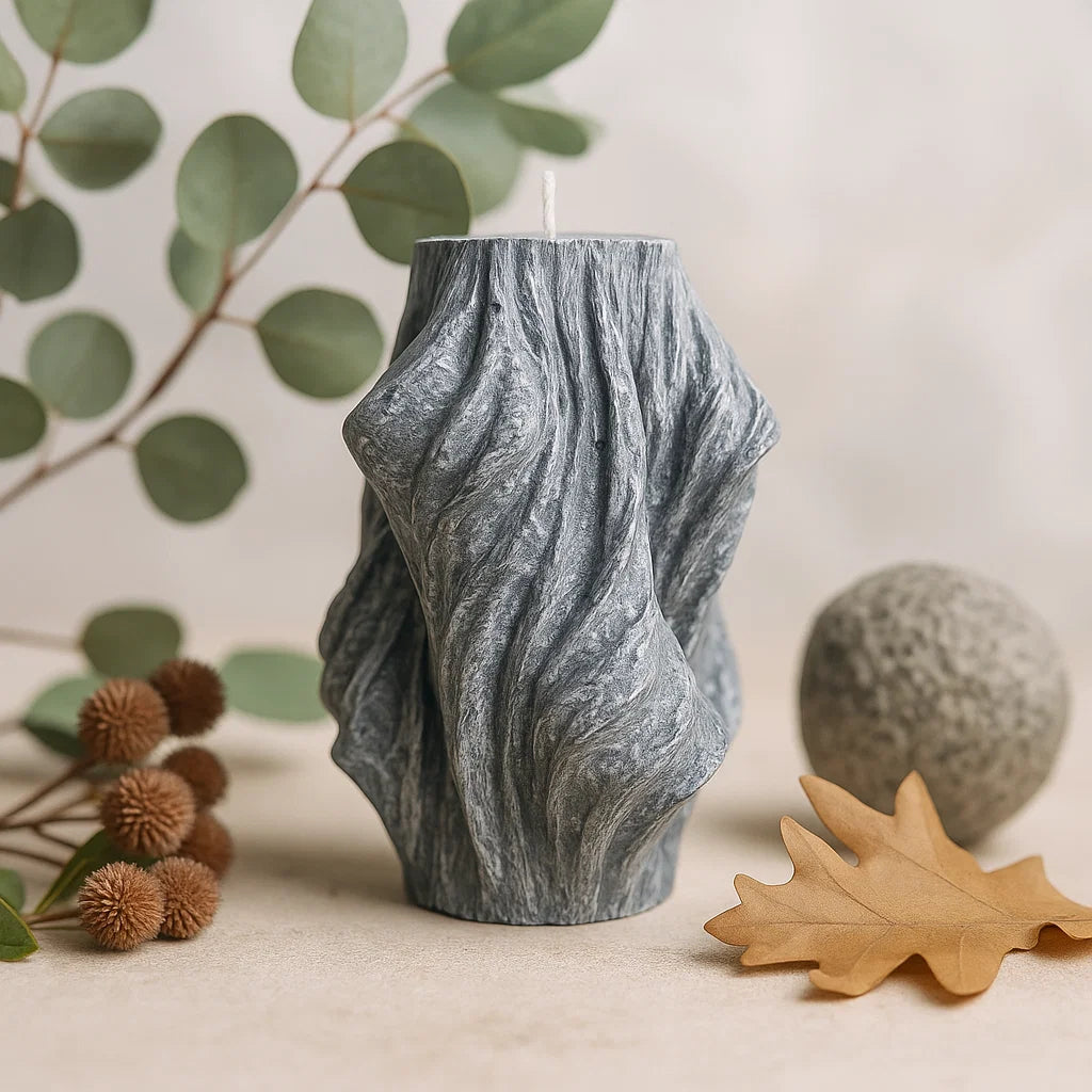 Veil Candle, Wet Stone, Eucalyptus (Small)