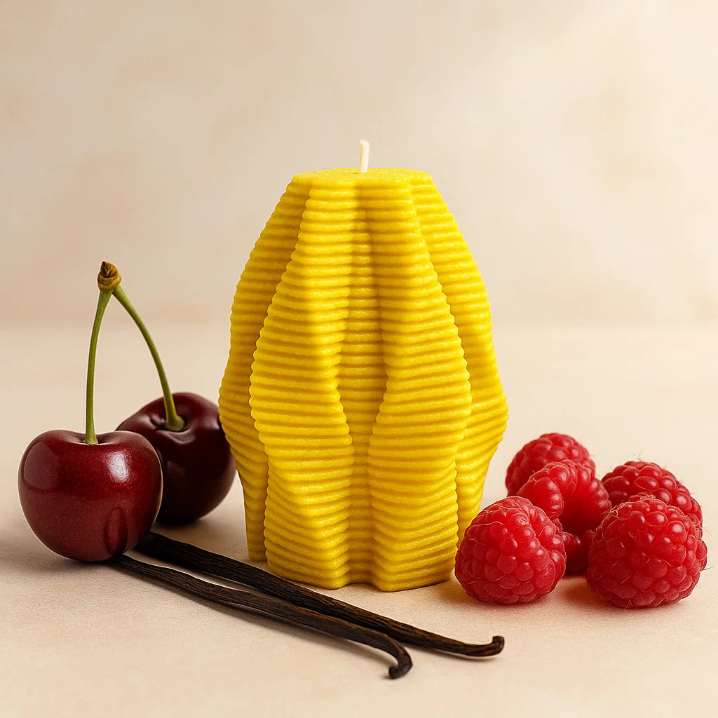 Blossom Candle, Yellow Cherry, Brandy Cherry