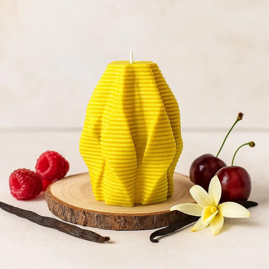 Blossom Candle, Yellow Cherry, Brandy Cherry