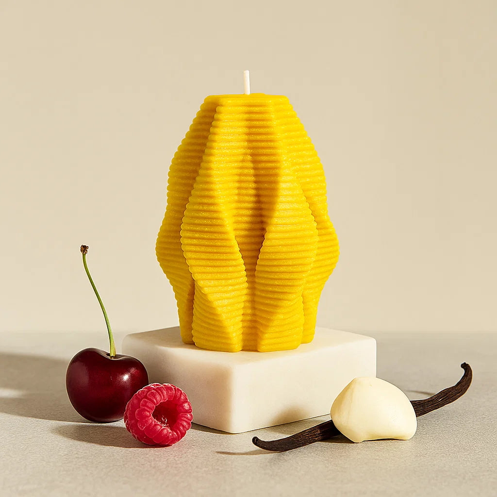 Blossom Candle, Yellow Cherry, Brandy Cherry