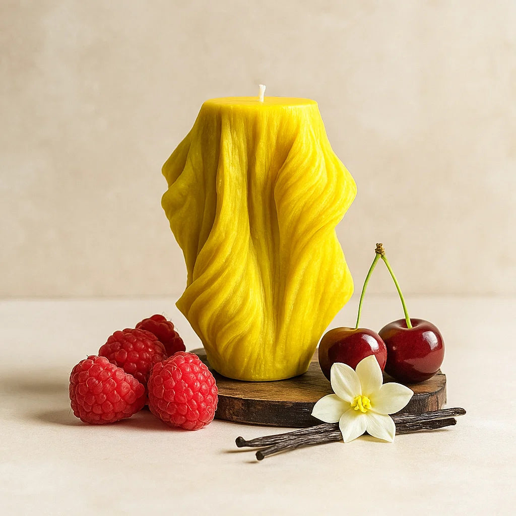 Veil Candle, Yellow Cherry, Brandy Cherry (Large)