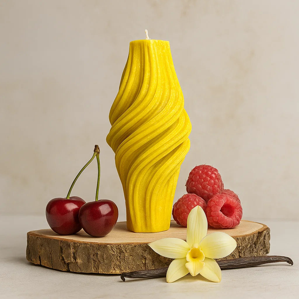 Vortex Candle, Yellow Cherry, Brandy Cherry (Large)