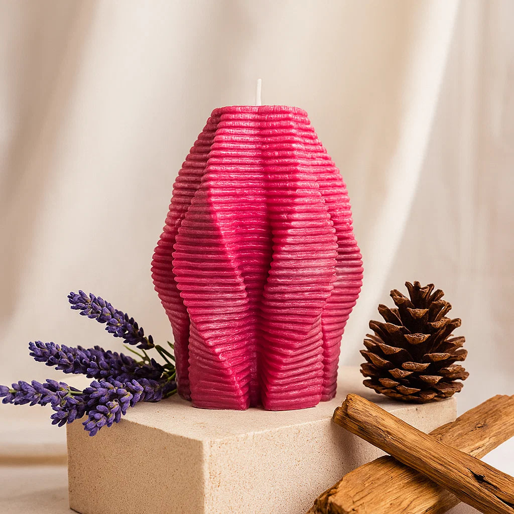 Blossom Candle, Merlot Glow, Lavender