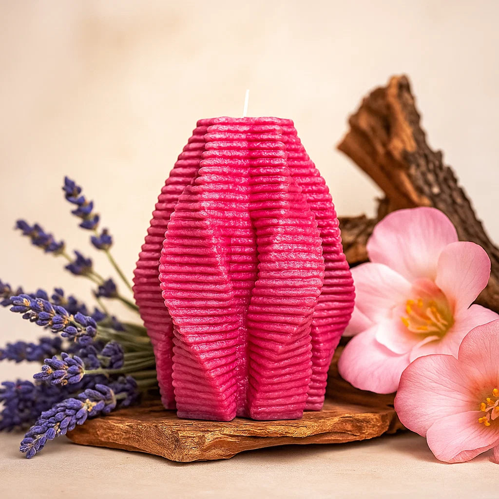 Blossom Candle, Merlot Glow, Lavender