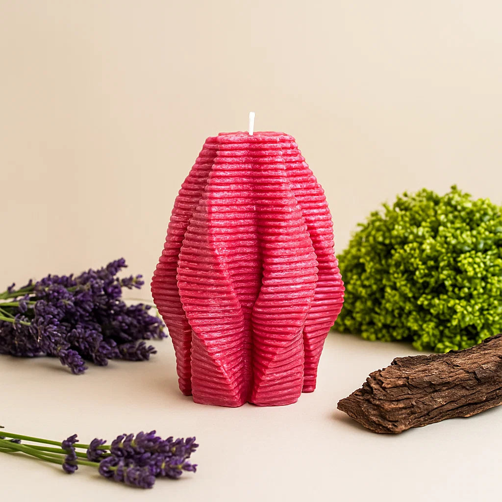 Blossom Candle, Merlot Glow, Lavender