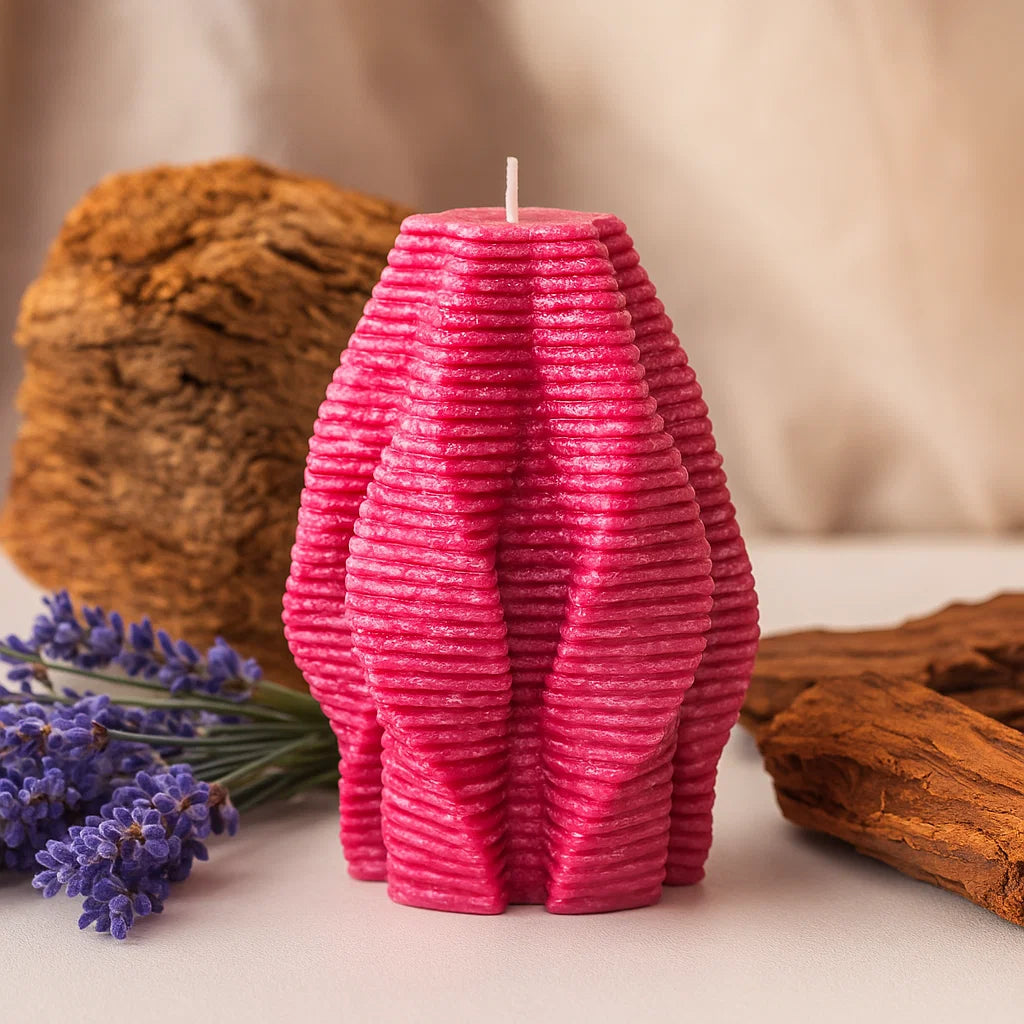 Blossom Candle, Merlot Glow, Lavender