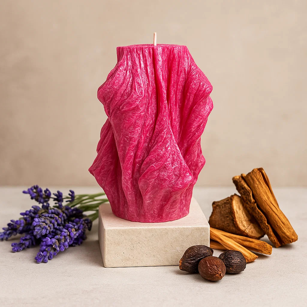 Veil Candle, Merlot Glow, Lavender (Large)