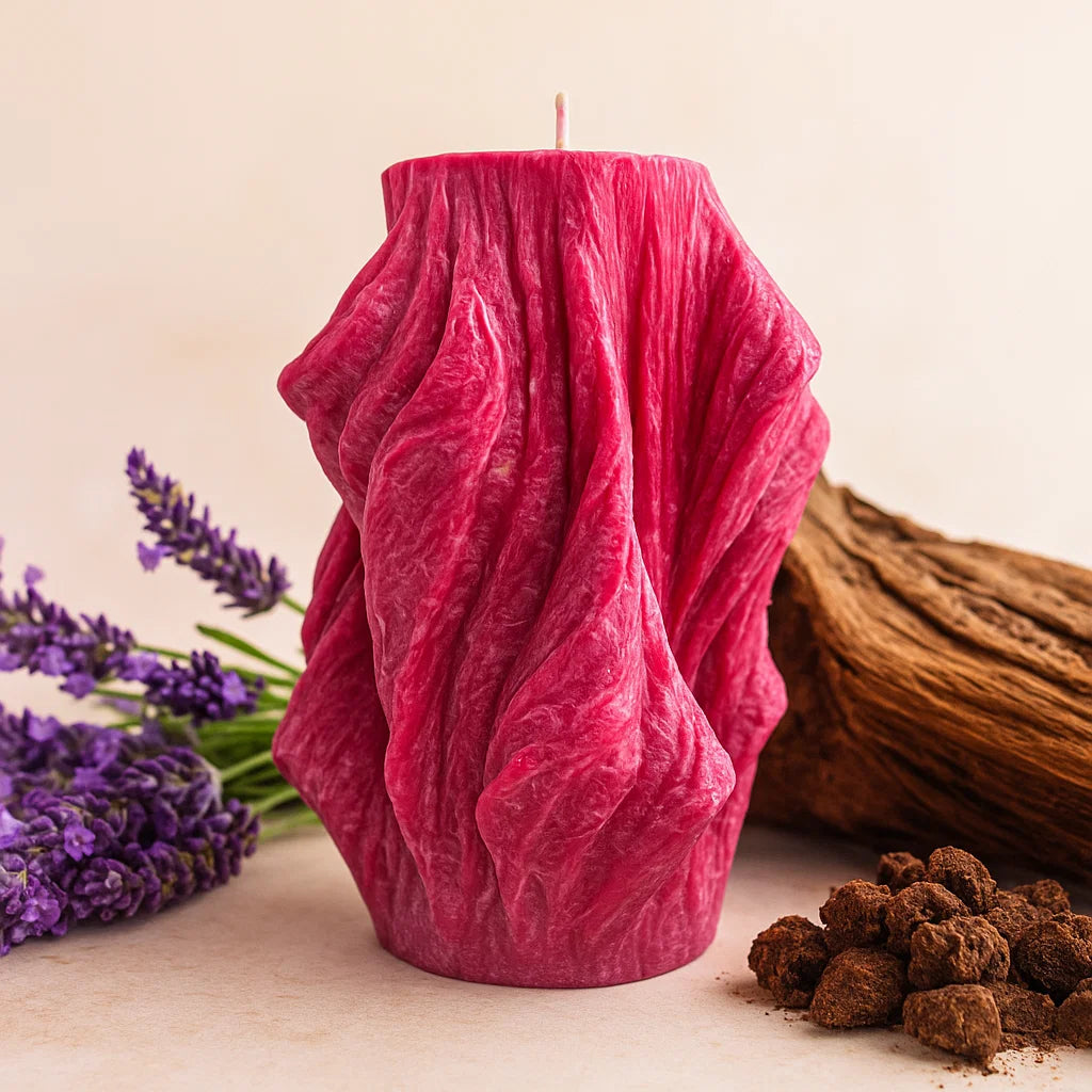 Veil Candle, Merlot Glow, Lavender (Large)