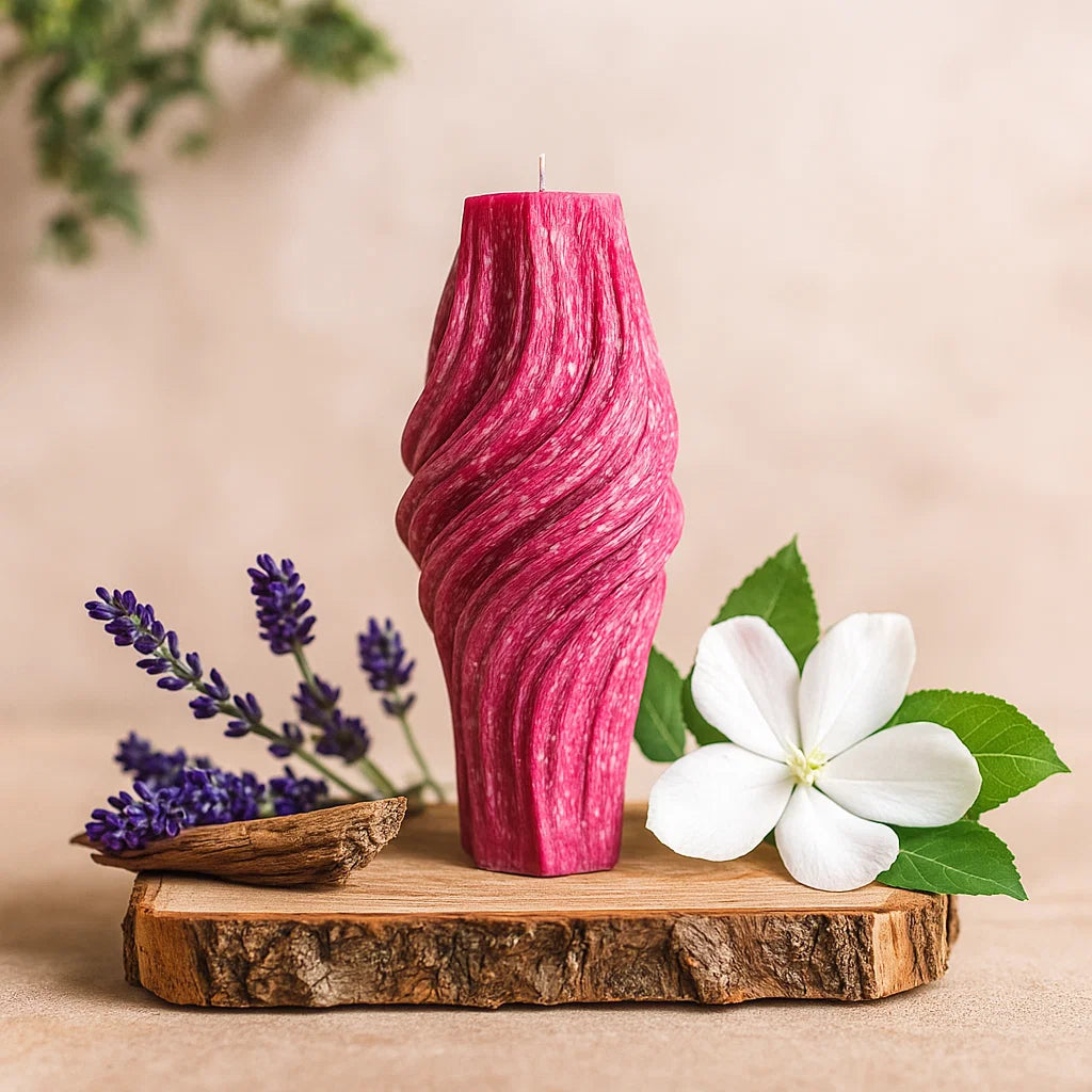 Vortex Candle, Merlot Glow, Lavender (Small)