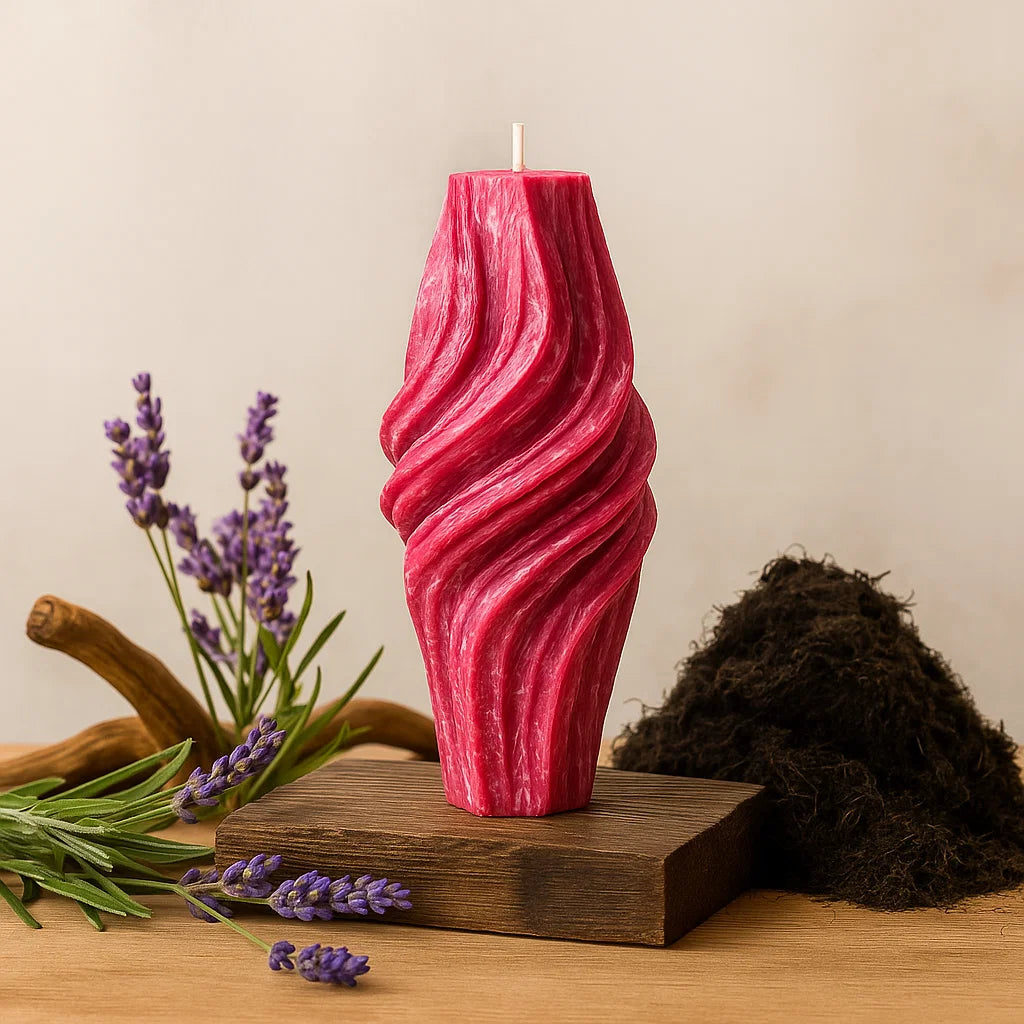 Vortex Candle, Merlot Glow, Lavender (Small)