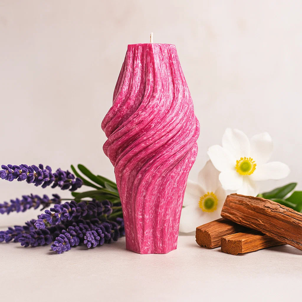 Vortex Candle, Merlot Glow, Lavender (Small)