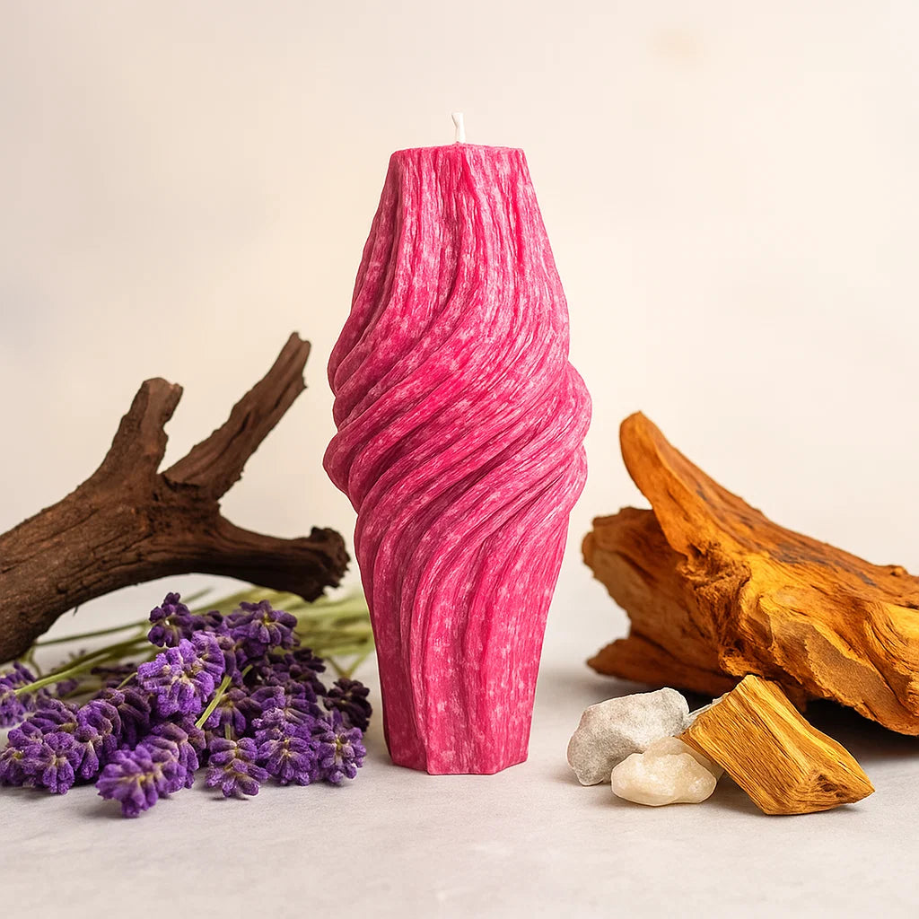 Vortex Candle, Merlot Glow, Lavender (Large)