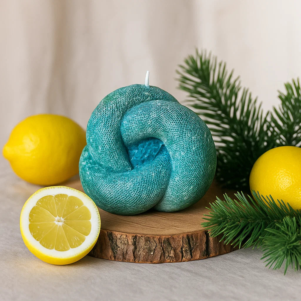 Knot Candle, Emerald Forest, Leaves