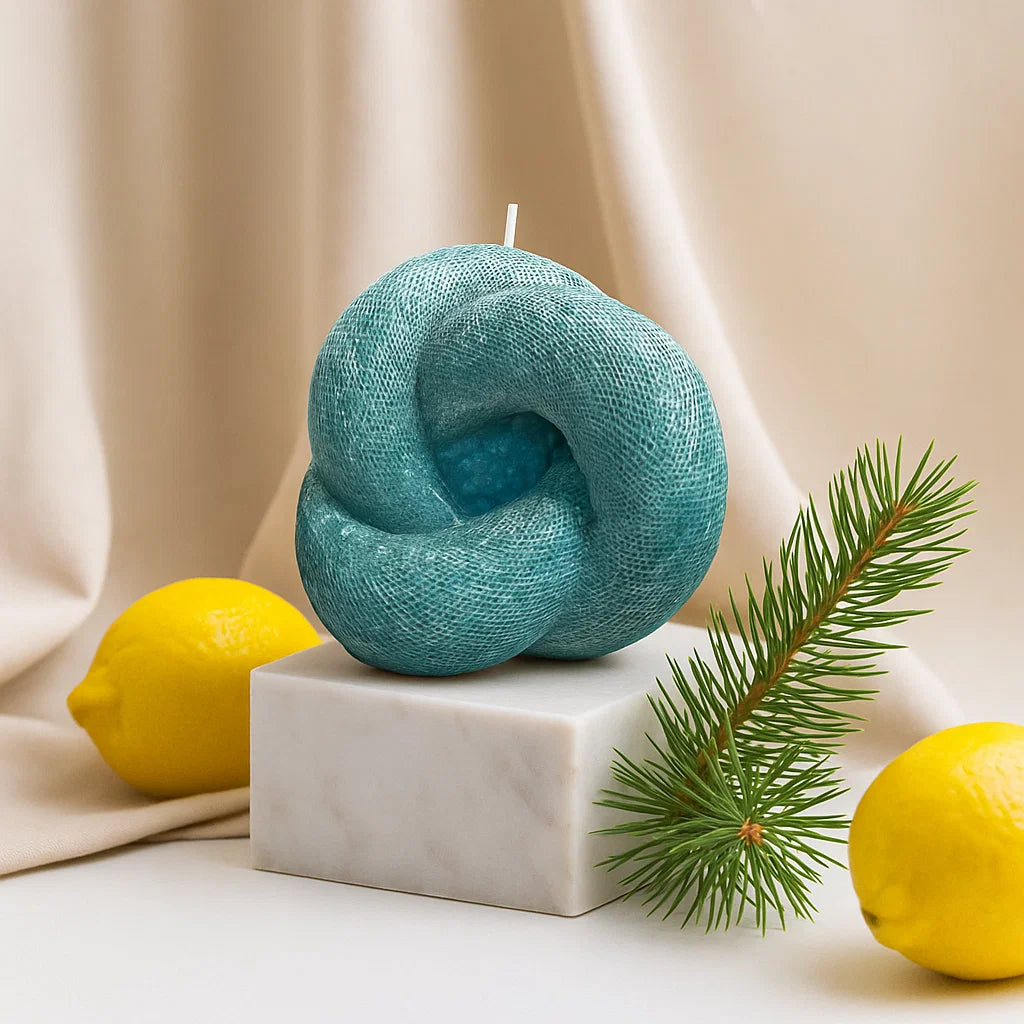 Knot Candle, Emerald Forest, Leaves