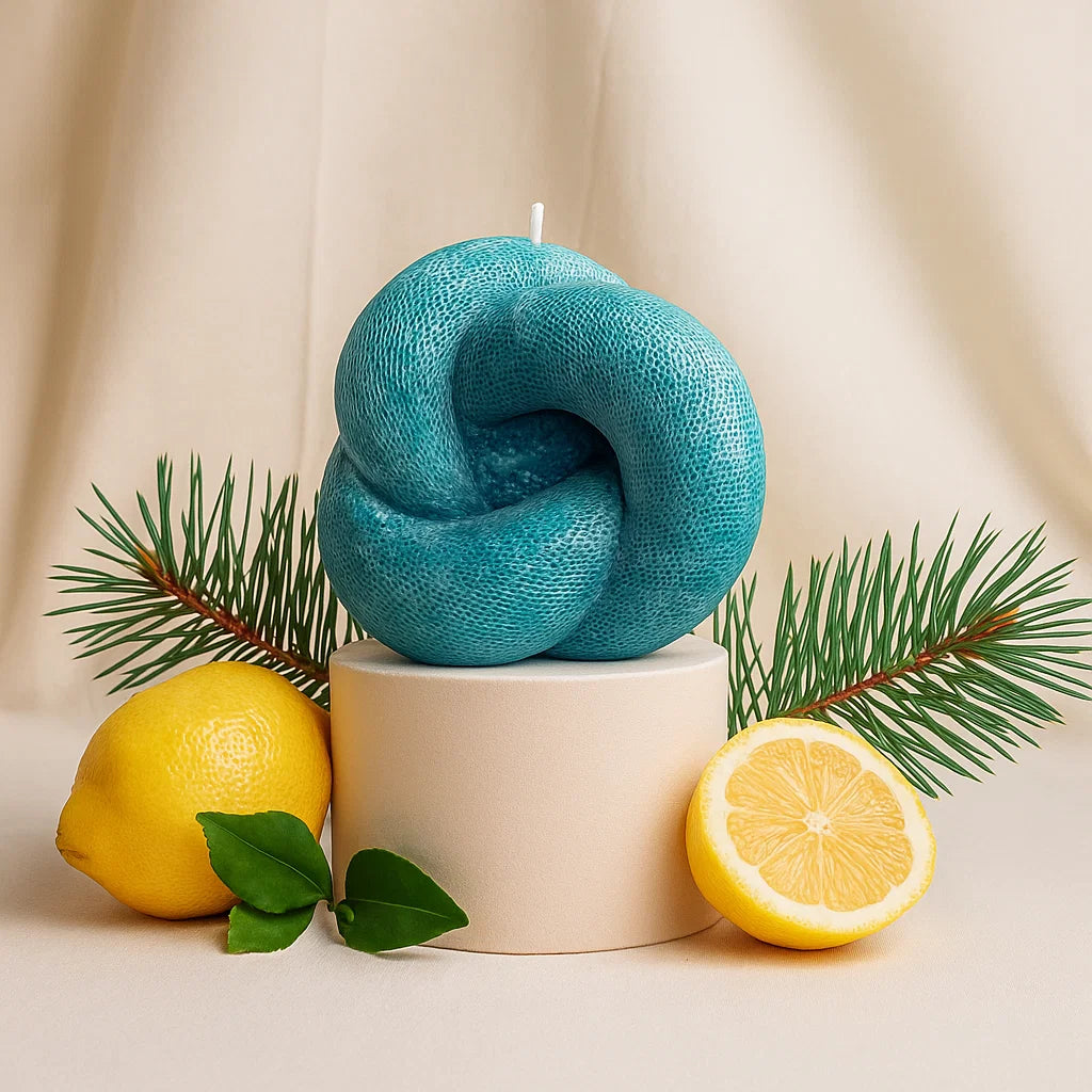 Knot Candle, Emerald Forest, Leaves