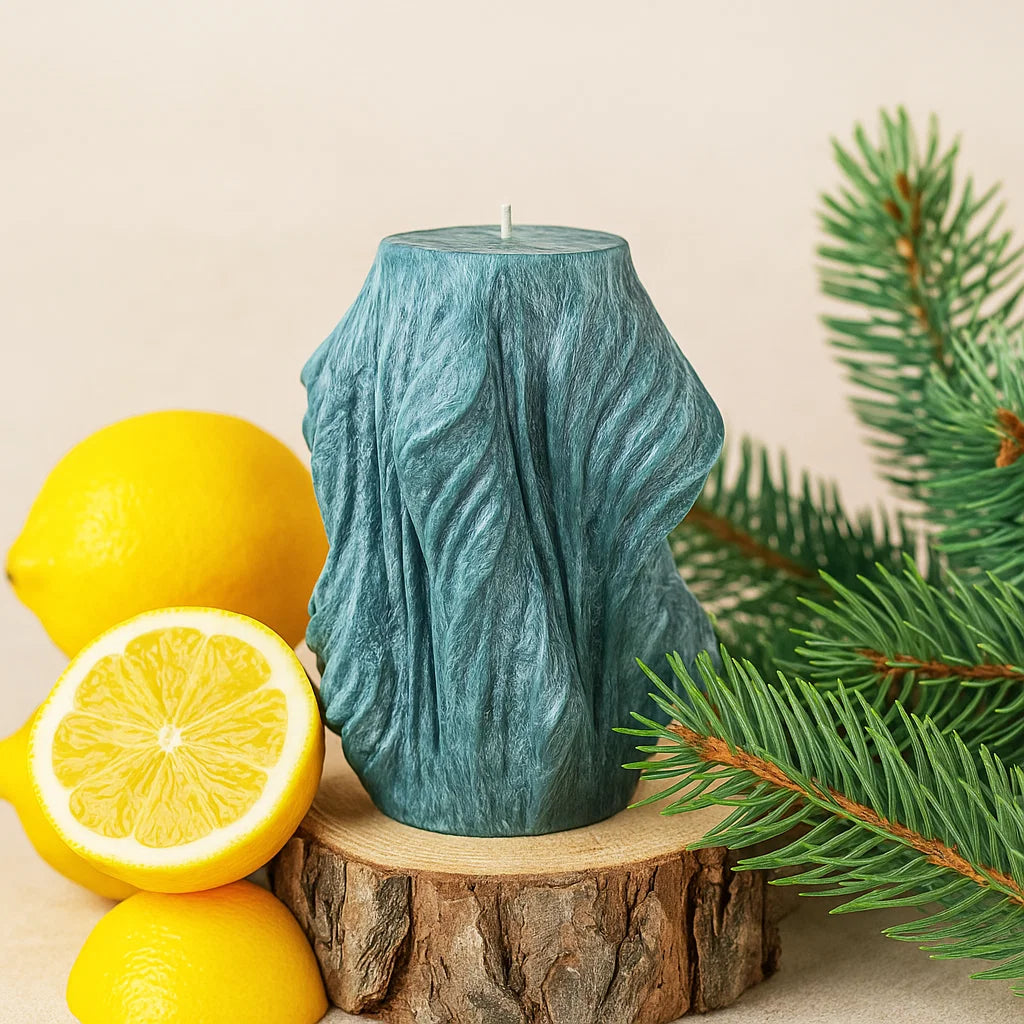 Veil Candle, Emerald Forest, Leaves (Small)