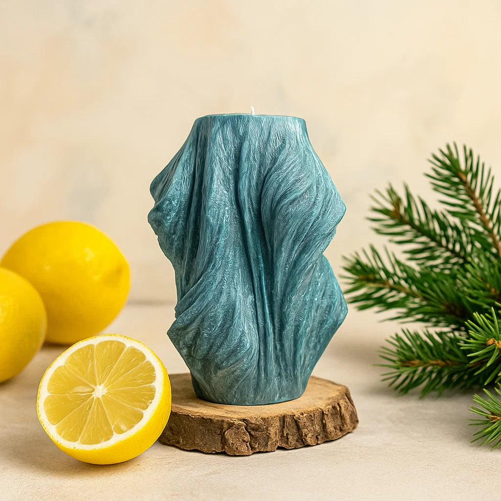 Veil Candle, Emerald Forest, Leaves (Large)