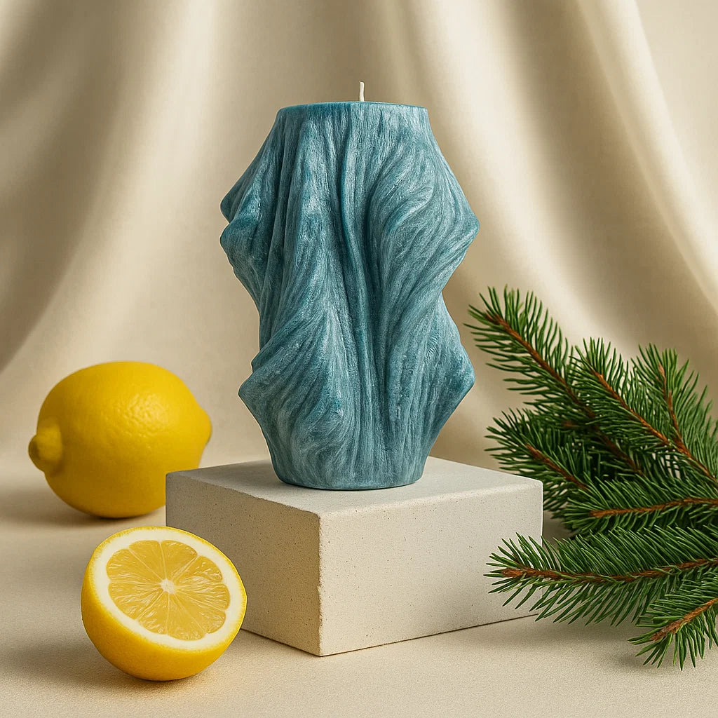 Veil Candle, Emerald Forest, Leaves (Large)