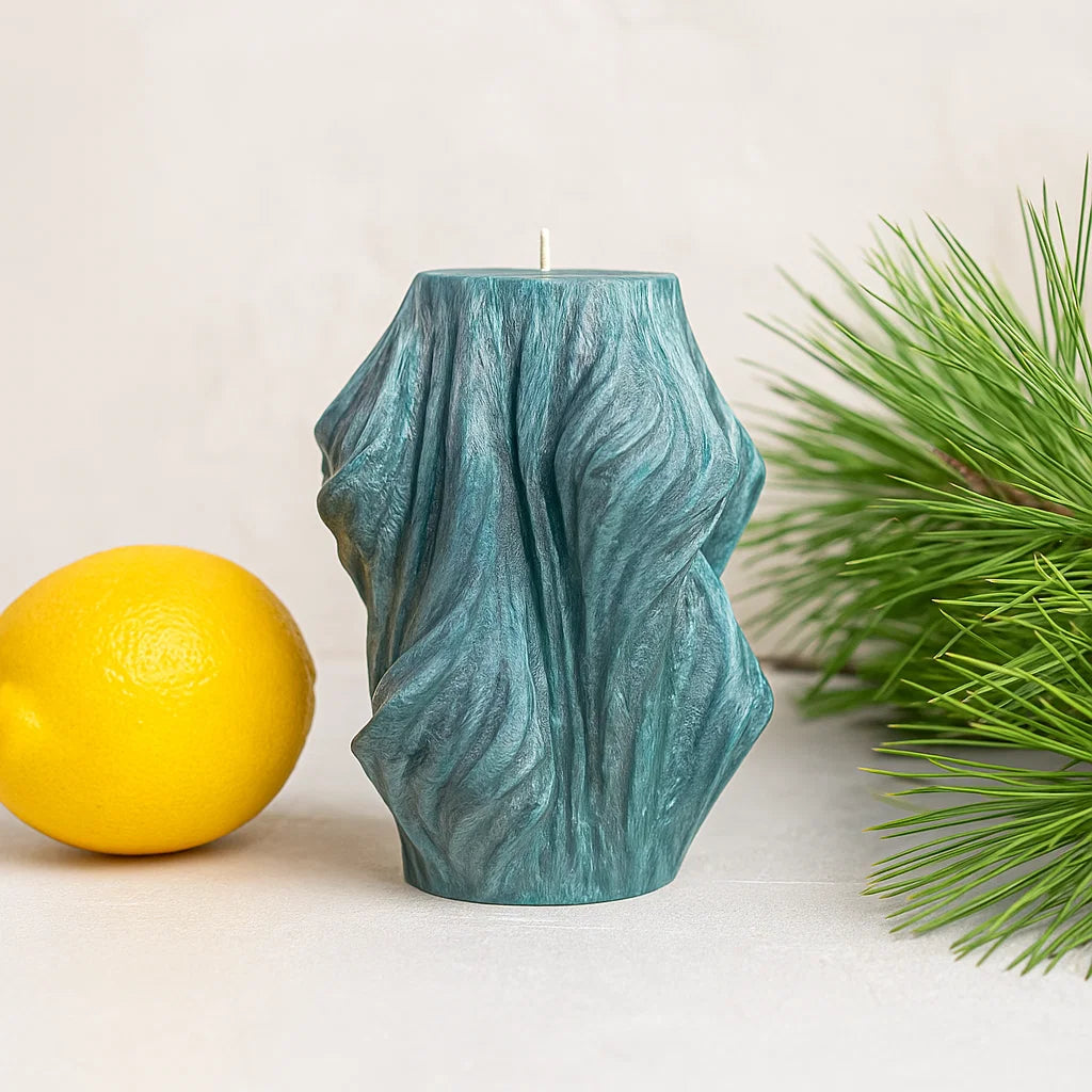 Veil Candle, Emerald Forest, Leaves (Large)