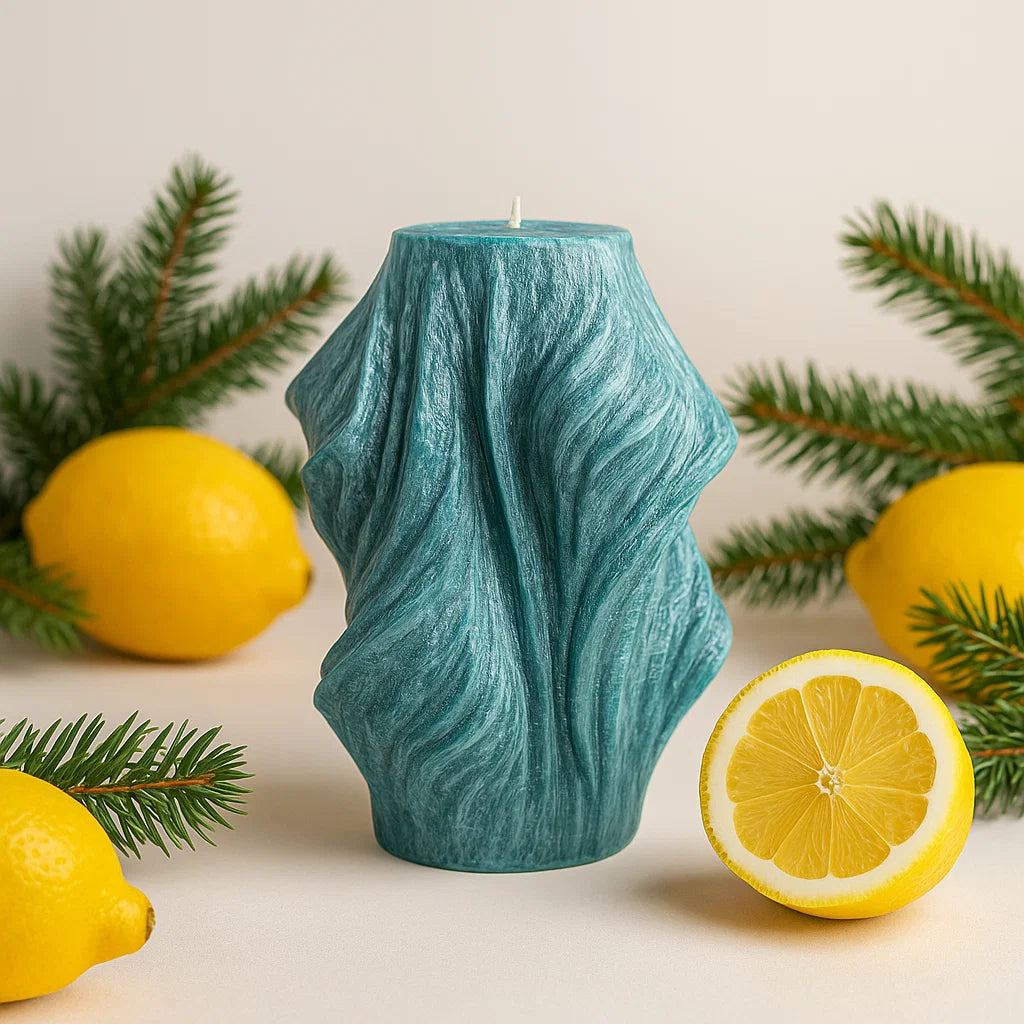 Veil Candle, Emerald Forest, Leaves (Small)