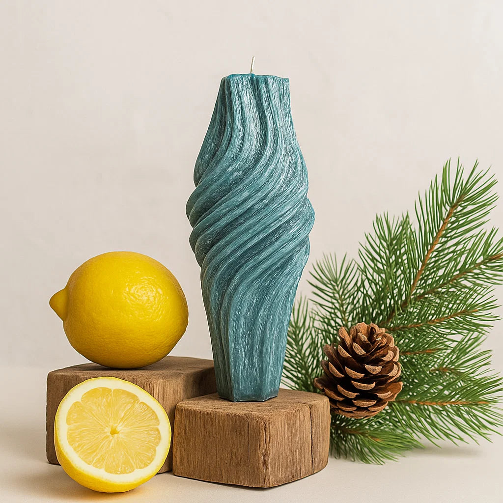 Vortex Candle, Emerald Forest, Leaves (Large)