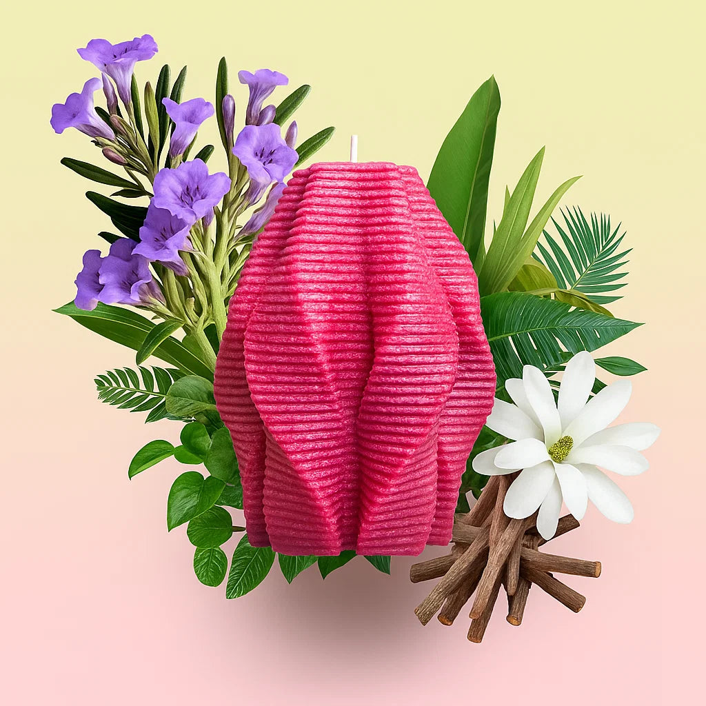 Blossom Candle, Merlot Glow, Lavender