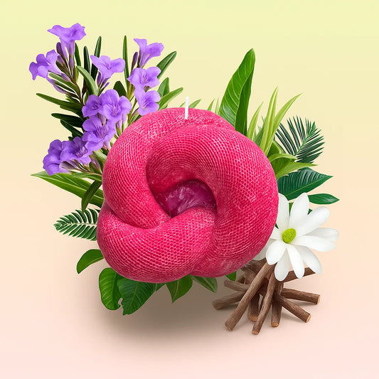 Knot Candle, Merlot Glow, Lavender