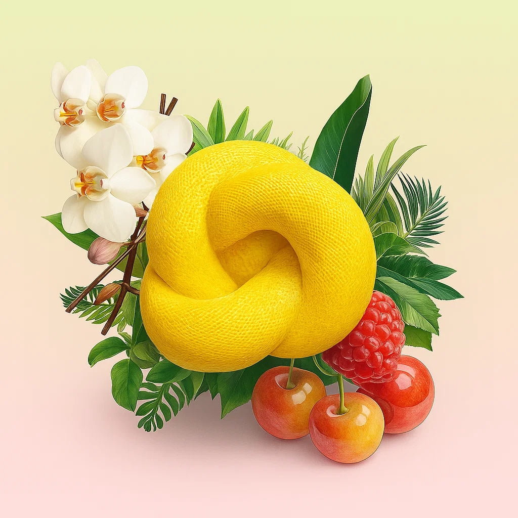 Knot Candle, Yellow Cherry, Brandy Cherry