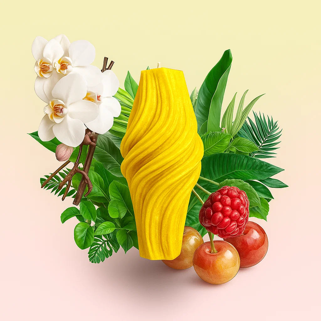 Vortex Candle, Yellow Cherry, Brandy Cherry (Small)