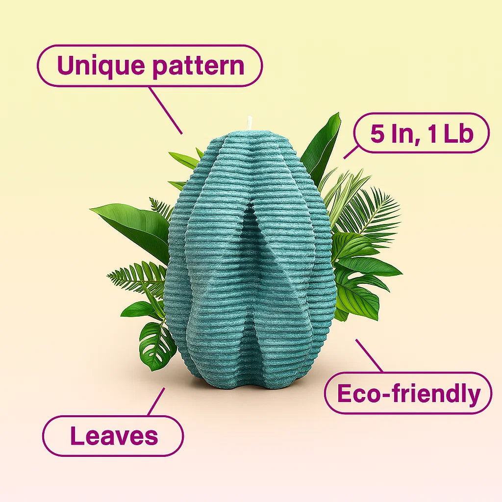 Blossom Candle, Emerald Forest, Leaves