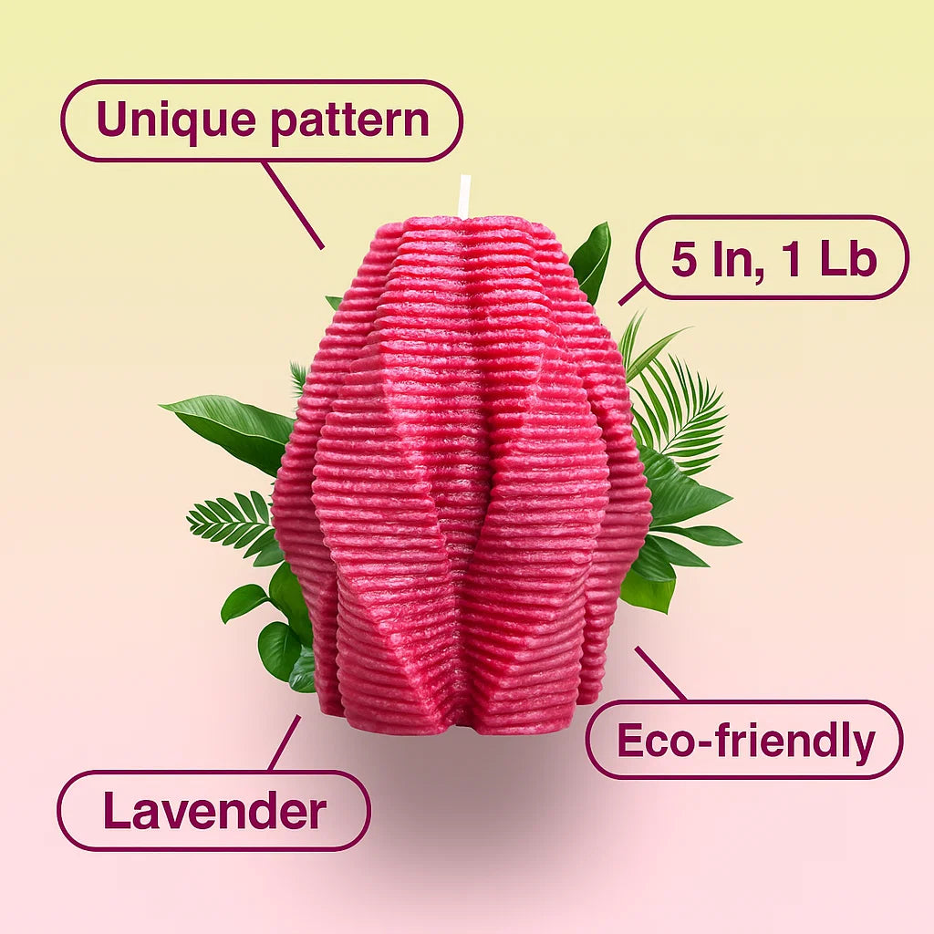 Blossom Candle, Merlot Glow, Lavender