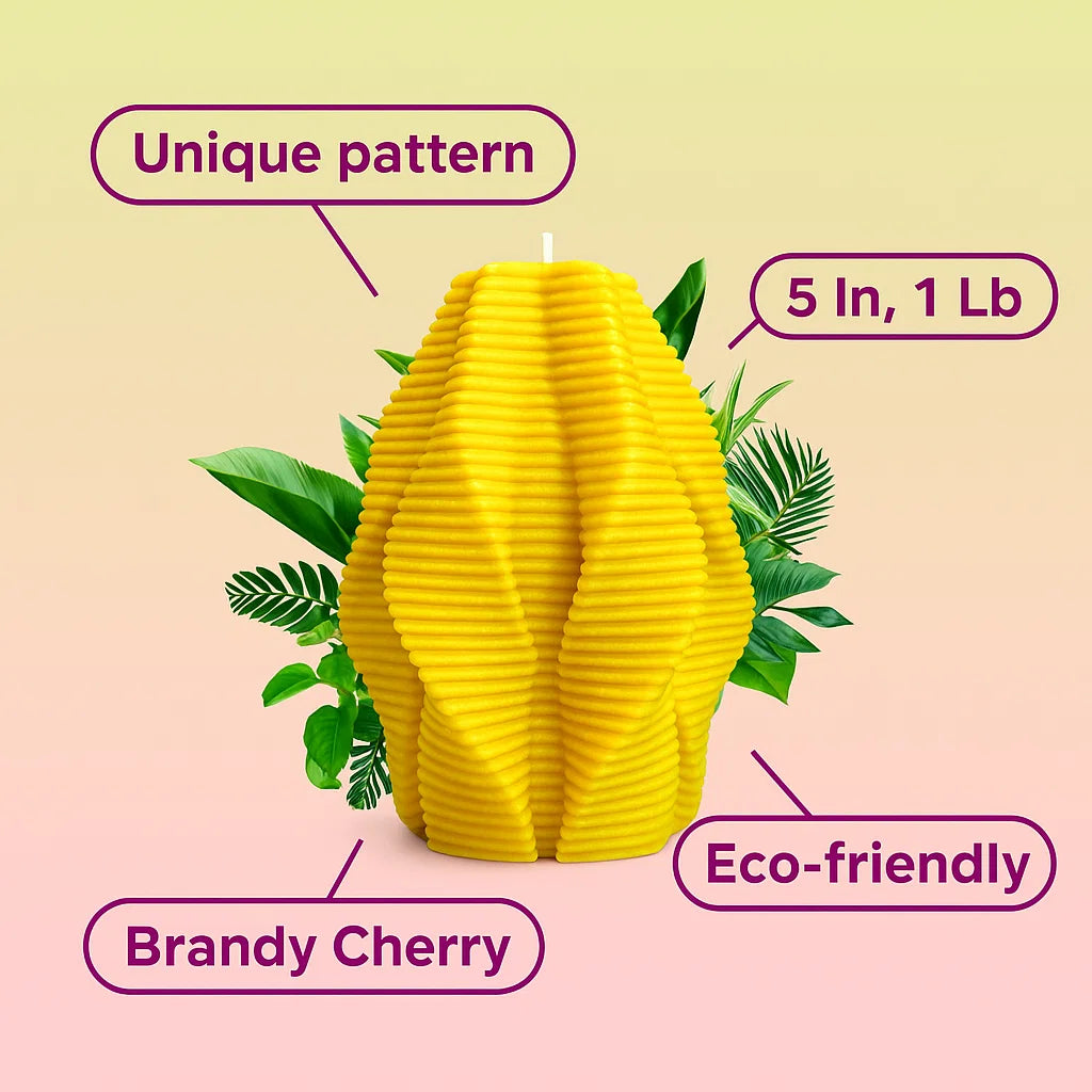 Blossom Candle, Yellow Cherry, Brandy Cherry