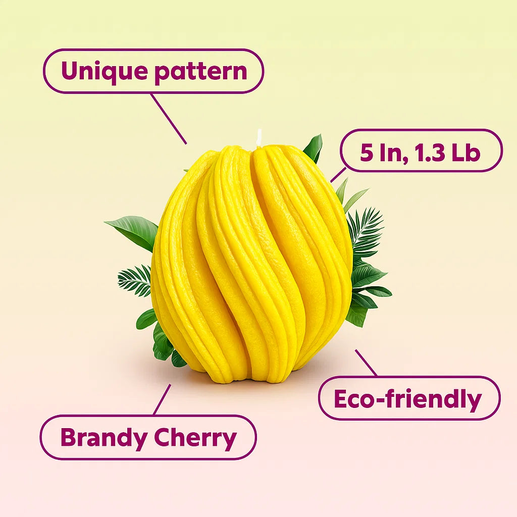 Fusion Candle, Yellow Cherry, Brandy Cherry (Small)