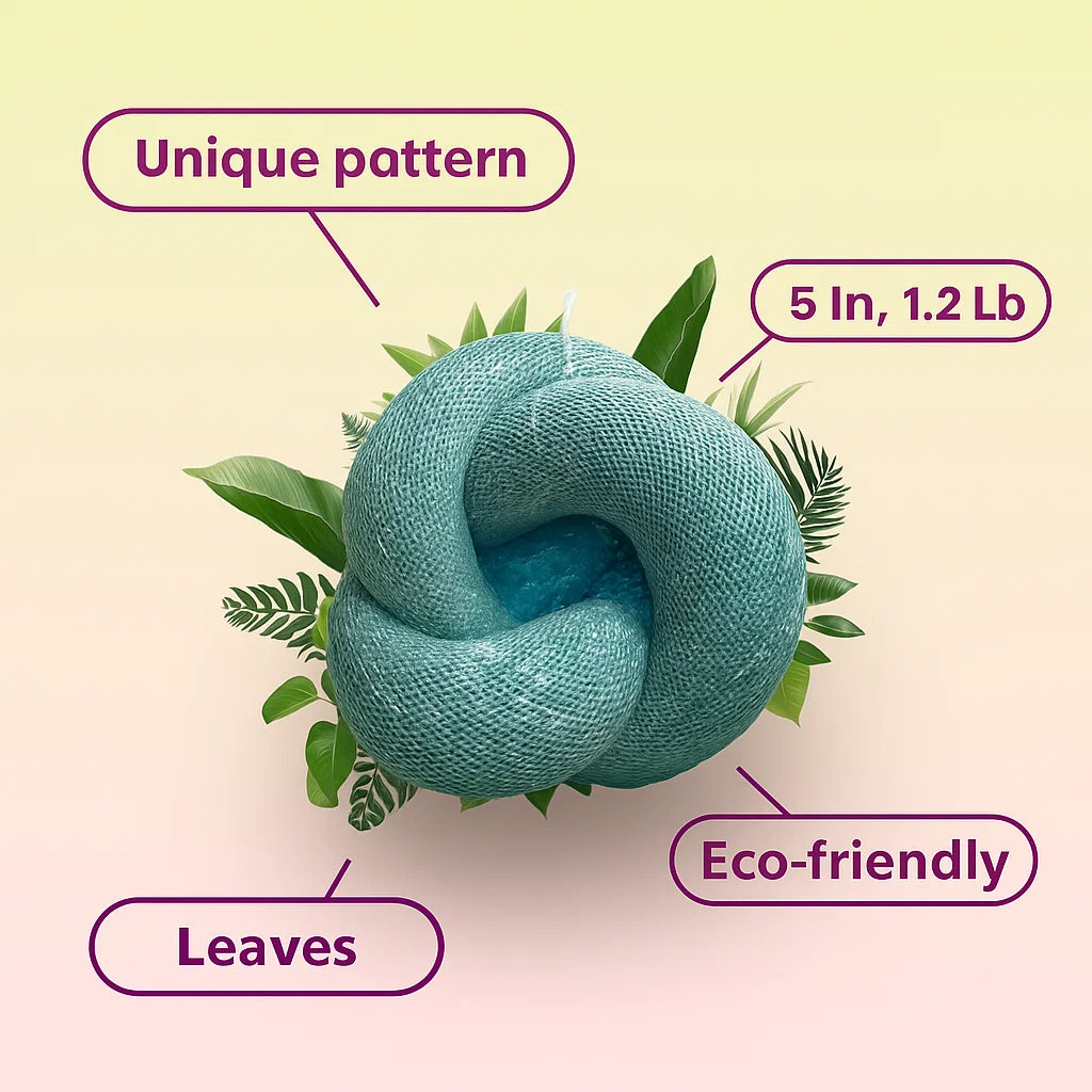 Knot Candle, Emerald Forest, Leaves