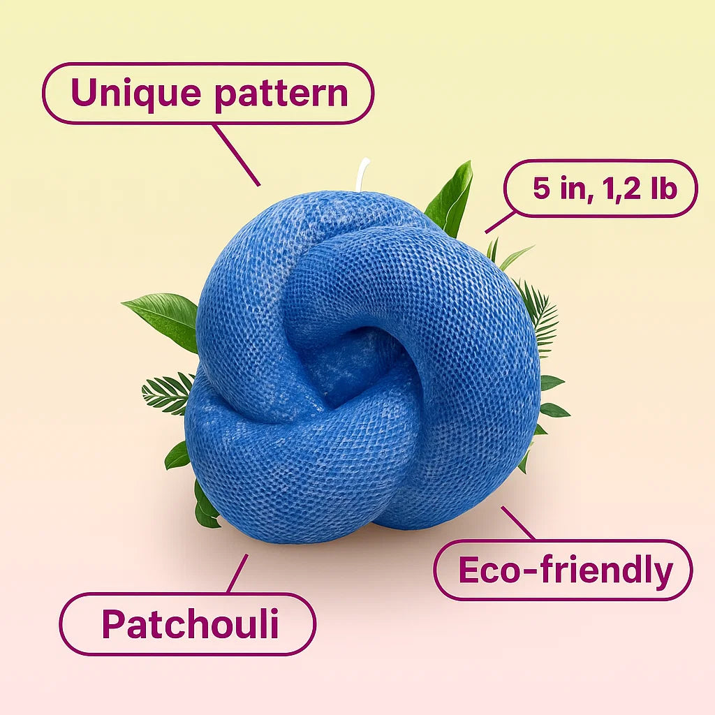 Knot Candle, Deep Ocean, Patchouli