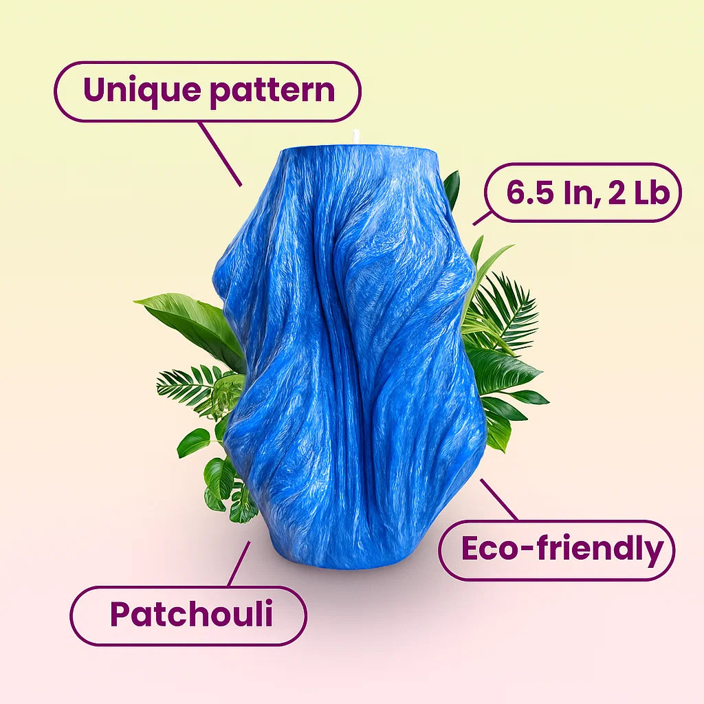 Veil Candle, Deep Ocean, Patchouli (Large)