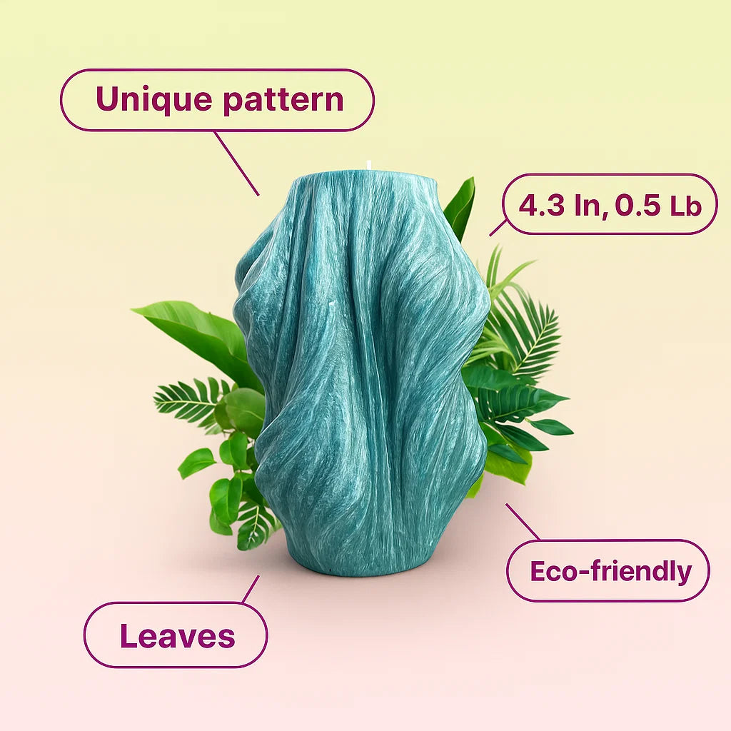 Veil Candle, Emerald Forest, Leaves (Small)