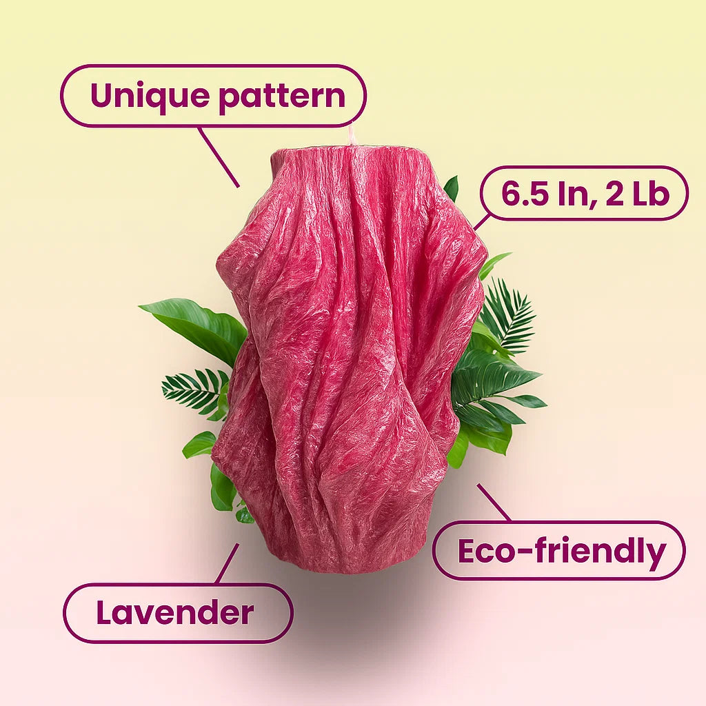 Veil Candle, Merlot Glow, Lavender (Large)