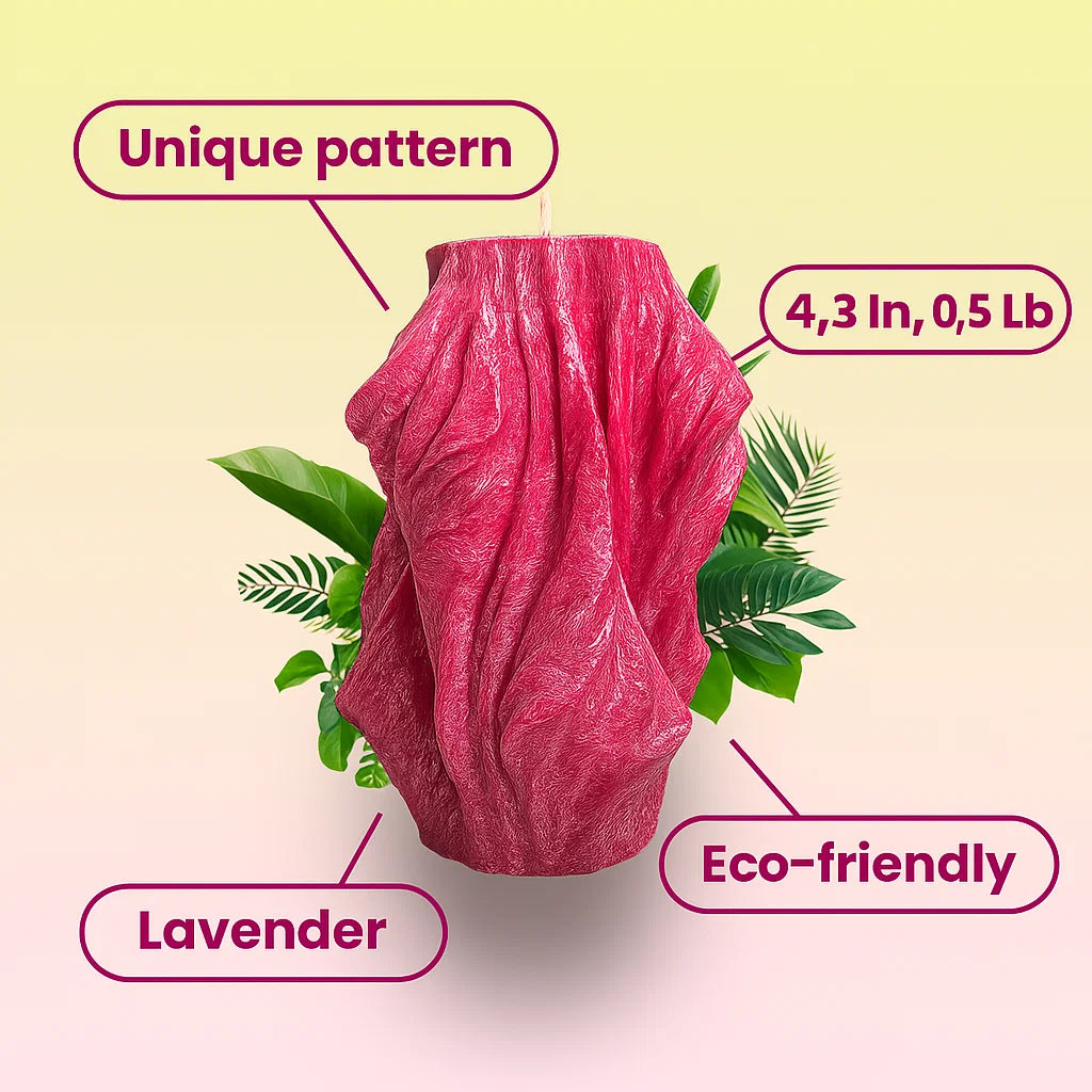 Veil Candle, Merlot Glow, Lavender (Small)