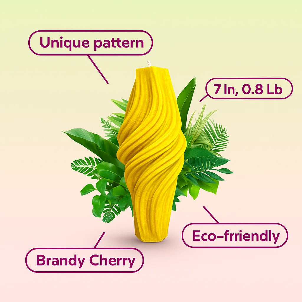 Vortex Candle, Yellow Cherry, Brandy Cherry (Small)