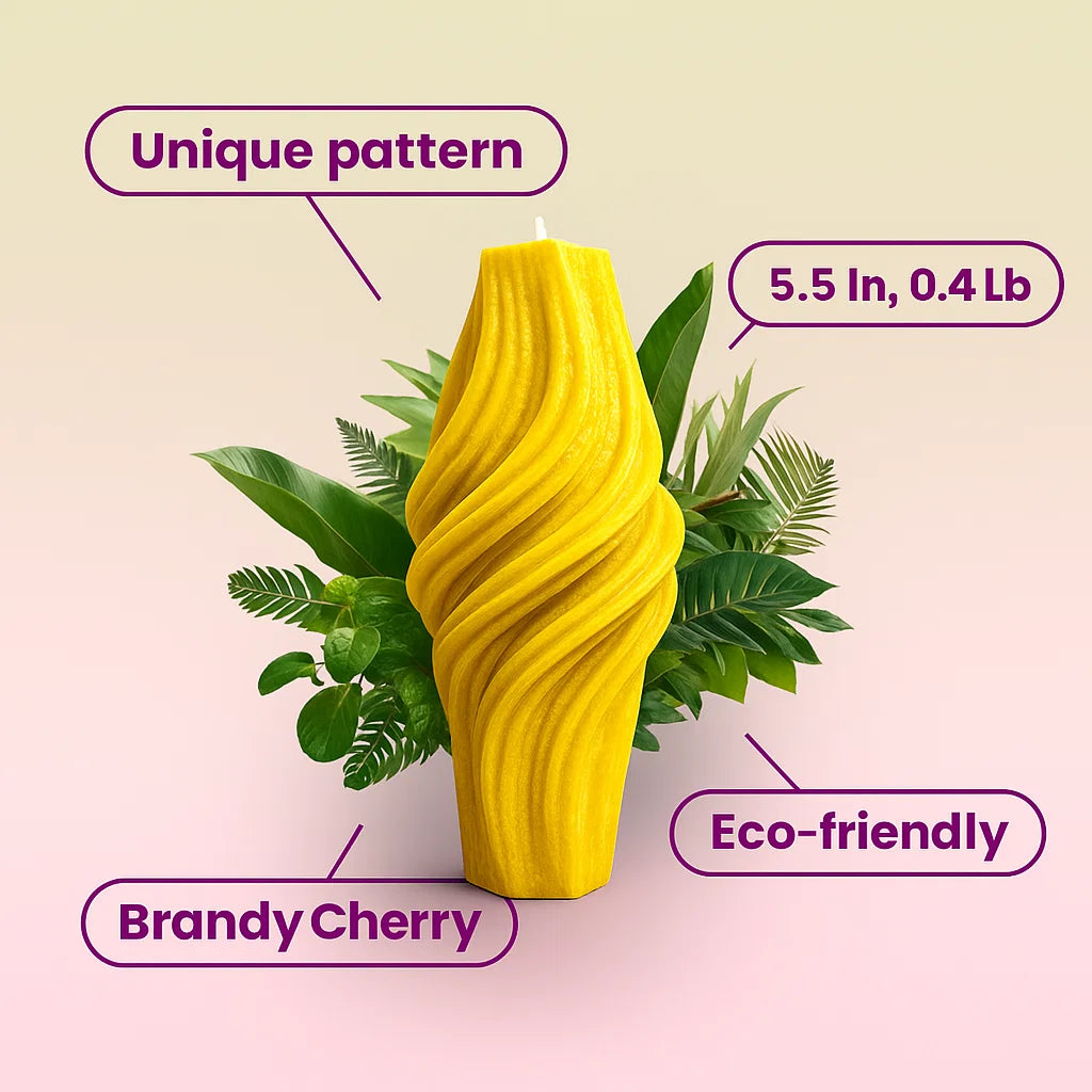 Vortex Candle, Yellow Cherry, Brandy Cherry (Large)
