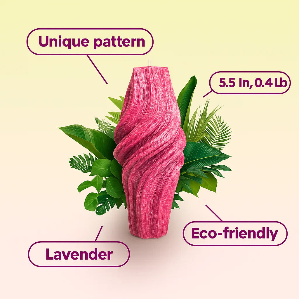 Vortex Candle, Merlot Glow, Lavender (Small)