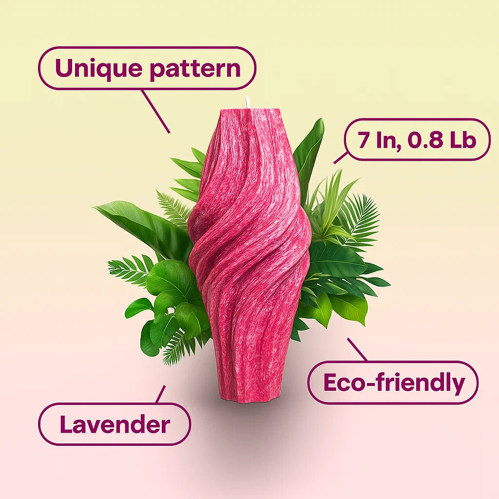 Vortex Candle, Merlot Glow, Lavender (Large)