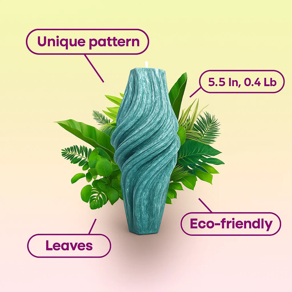 Vortex Candle, Emerald Forest, Leaves (Small)