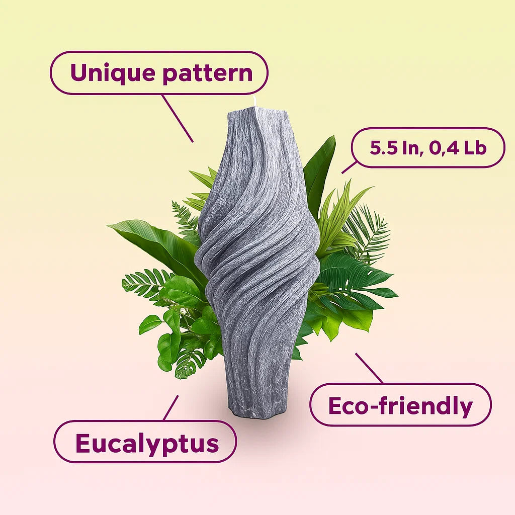 Vortex Candle, Wet Stone, Eucalyptus (Small)