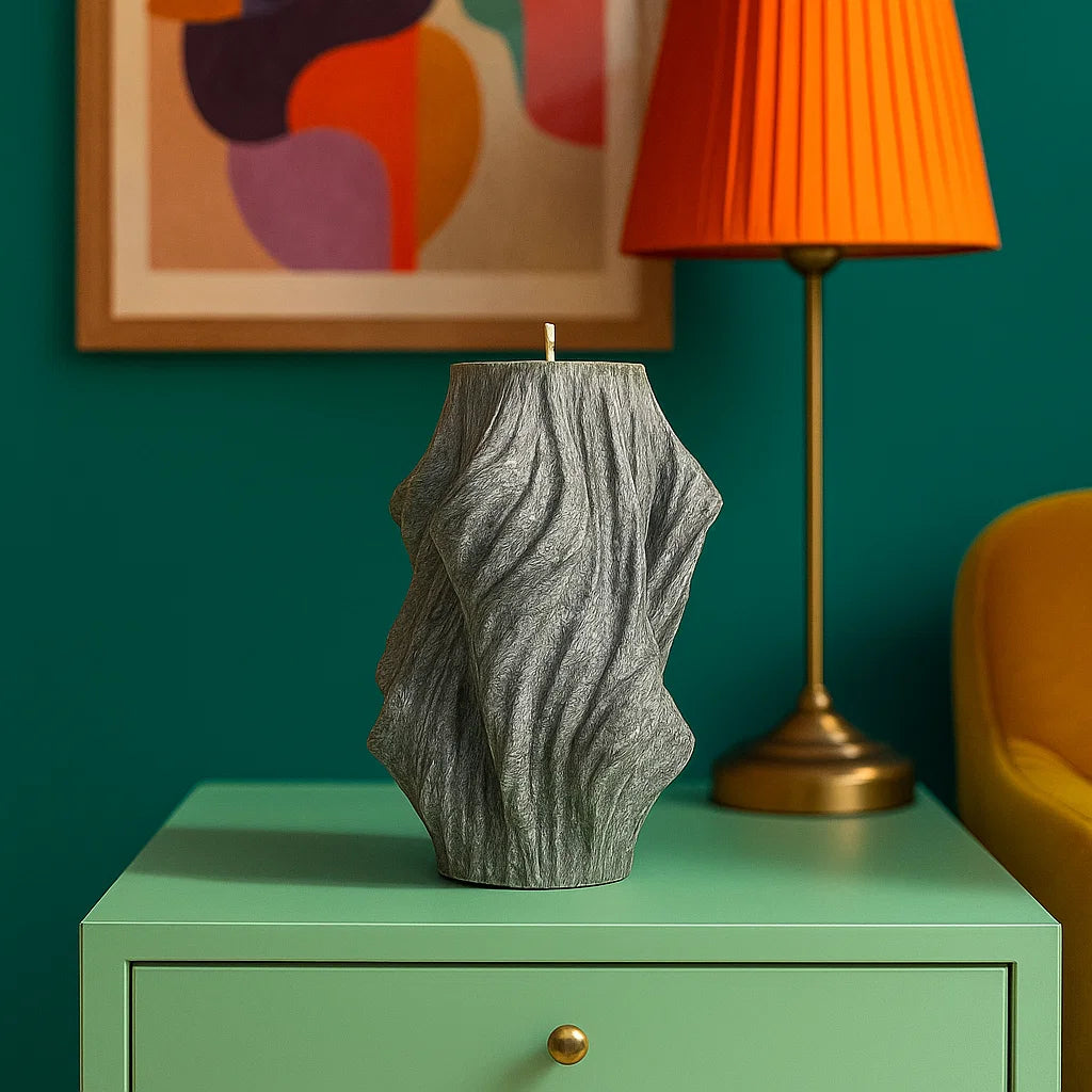 Veil Candle, Wet Stone, Eucalyptus (Large)