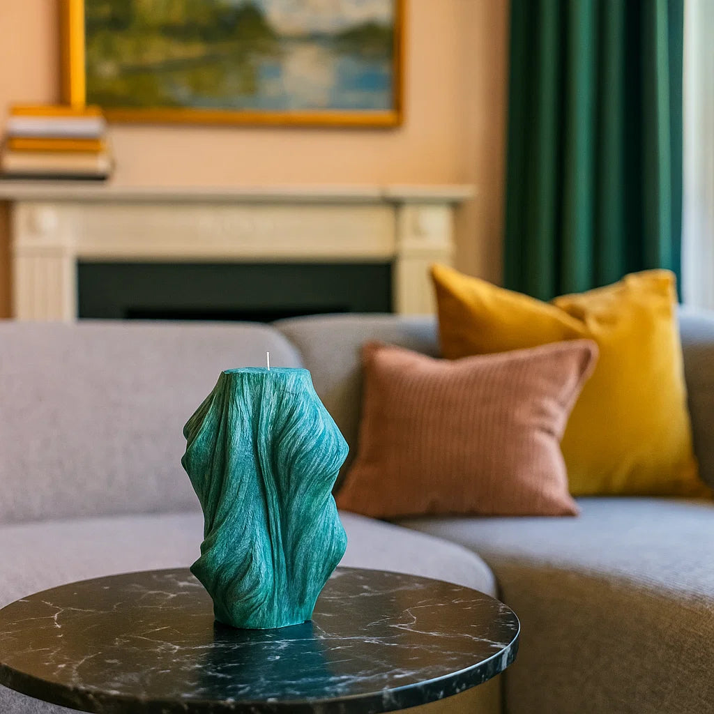 Veil Candle, Emerald Forest, Leaves (Large)