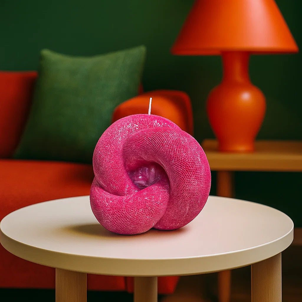 Knot Candle, Merlot Glow, Lavender